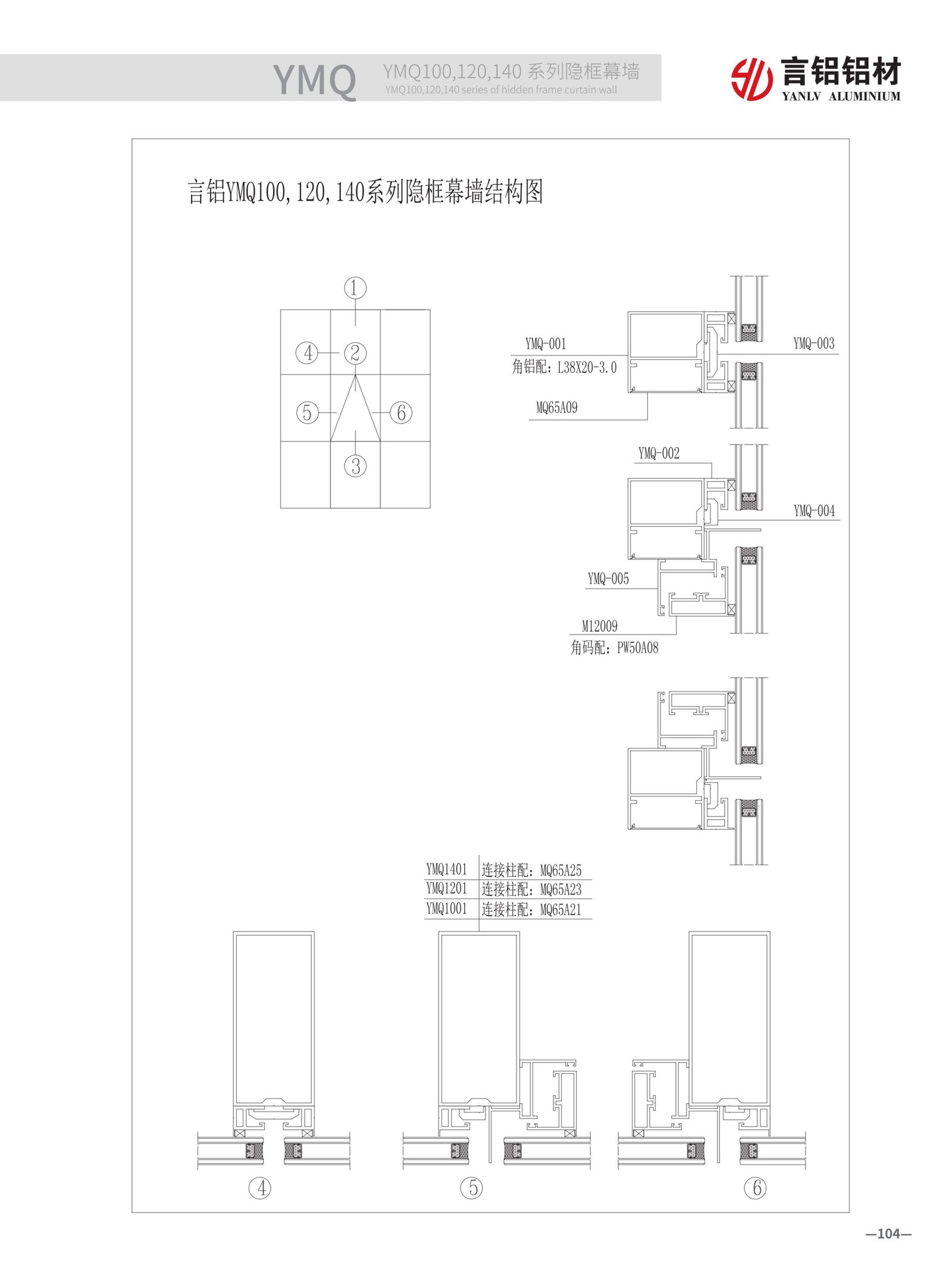 YMQ Series Hidden Frame Curtain Wall overall effect. 100/120/140 multiple specifications, ultra-minimalist frameless design creates pure glass facades for modern architecture