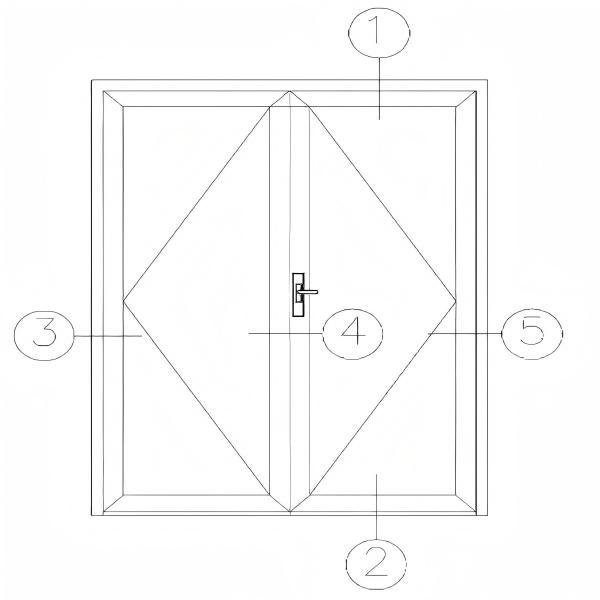 PW50D Series Aluminum Swing Door overall view. Modern minimalist design with robust structure for commercial and residential entrances.