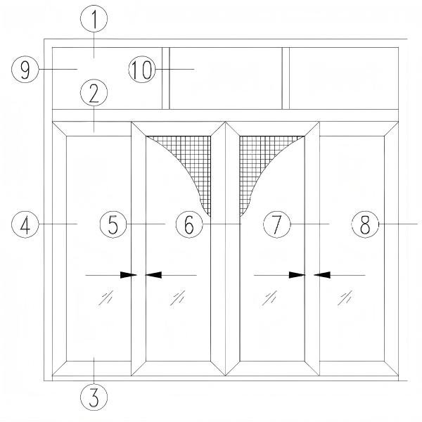 WT112 Series Three-Track Sliding Window exterior view. Independent three-track operation enables 100% ventilation, ultra-slim frames for modern aesthetics