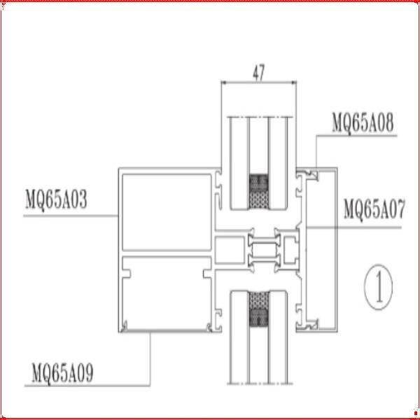 GMA170 series thermal insulation curtain wall - Image 2