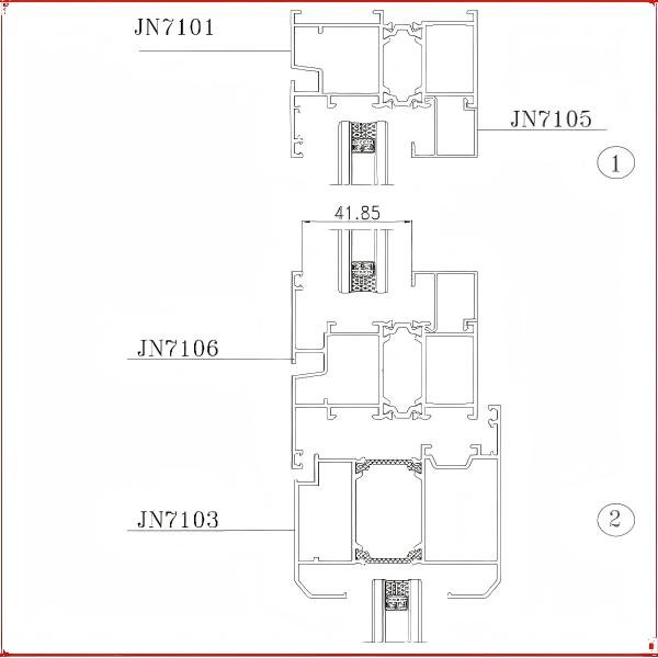 JN71 series thermal insulation casement window - Image 3