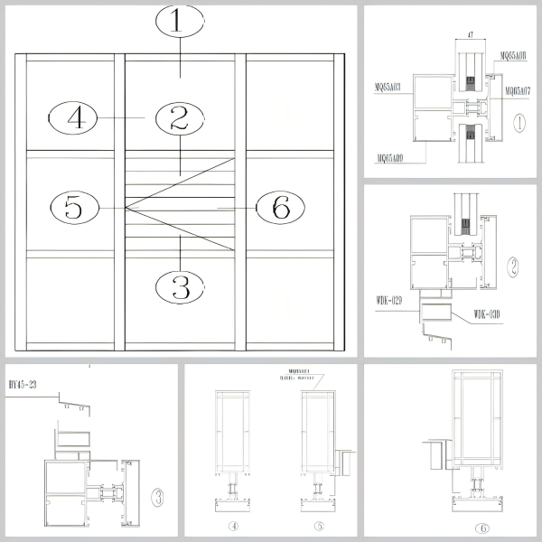 GMA170 series thermal insulation curtain wall